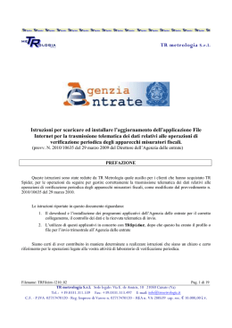 TR metrologia S.r.l. Istruzioni per scaricare ed installare l