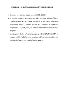 Istruzioni per l`aggiornamento