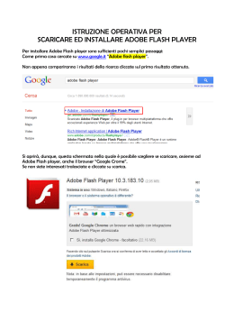 procedura per scaricare ed installare adobe flash player 21-10-11