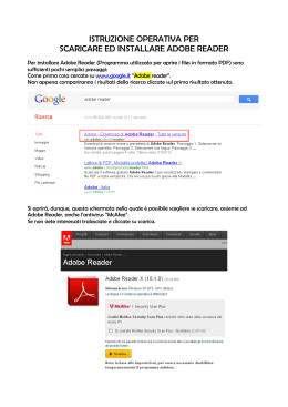 procedura per scaricare ed installare adobe reader 02-01-12