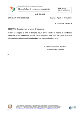 Scarica la circolare - ISIS Gobetti