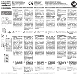 Bulletin 813S Voltage Relay Single Phase