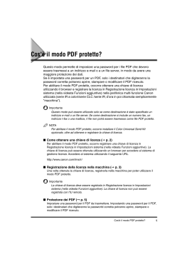 Cos`è il modo PDF protetto?