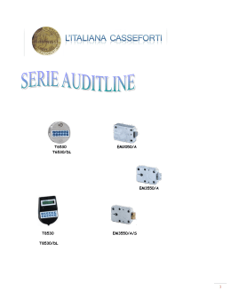 istruzioni utente audit line - L` Italiana Casseforti S.r.l.