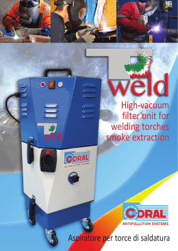 High-vacuum filter unit for welding torches smoke extraction