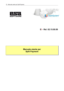 E/ - Manuale utente per Split Payment