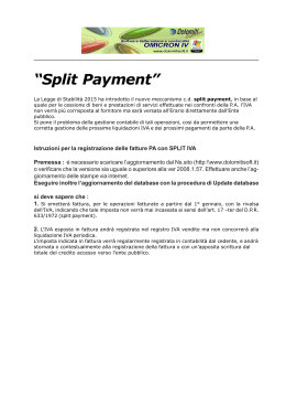 Manuale Split Payment 2015