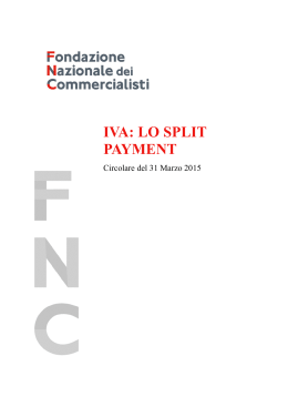IVA: LO SPLIT PAYMENT - Fondazione Nazionale dei Commercialisti