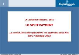 LO SPLIT PAYMENT - Confartigianato Verona