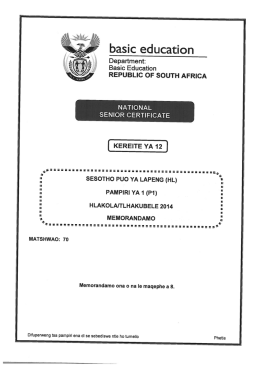 Sesotho HL P1