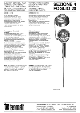 elementi sensibili alla temperature sensing