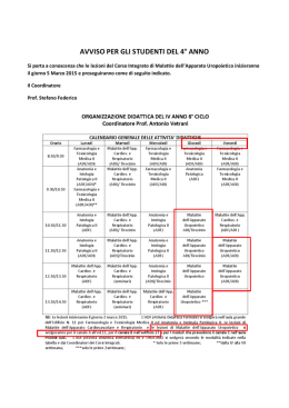 SCHEMA RIASSUNTIVO DELLE DATE DI ESAME DI PROFITTO e