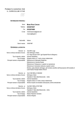 Maria Rosa Caruso CV in formato europeo