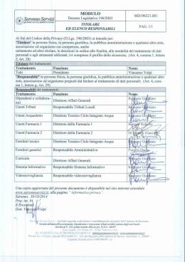 Informativa Privacy
