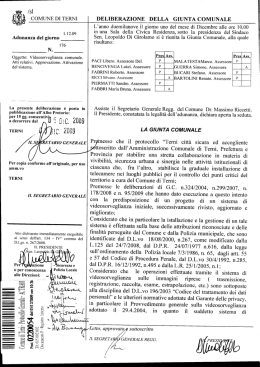 DELIBERAZIONE DELLA GIUNTA COMUNALE