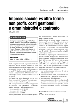 costi gestionali e amministrativi a confronto