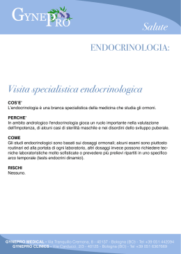 Scarica il PDF "Visita specialistica endocrinologica"