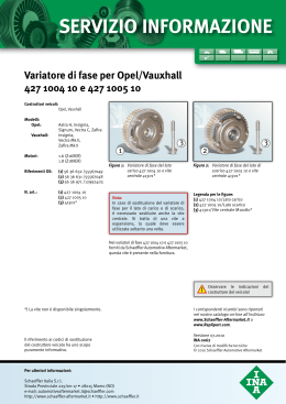Variatore di fase per Opel/Vauxhall 427 1004 10 e 427 1005 10