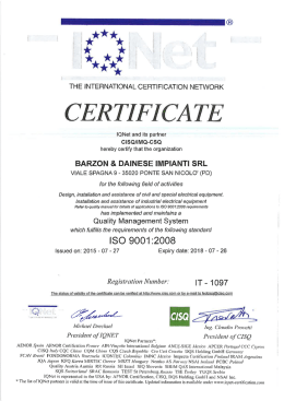 Documento CSQ 27/07/2015 - BARZON & DAINESE IMPIANTI srl