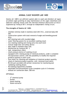 Animal Cage washer AC 1400 UK Rev. 01
