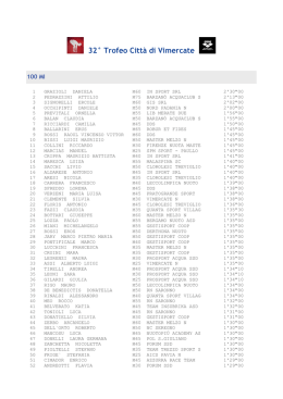 StartList - from Master Swim plus