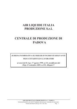 Scheda informativa sui rischi