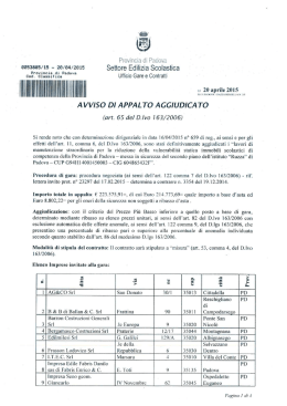 Avviso - Provincia di Padova