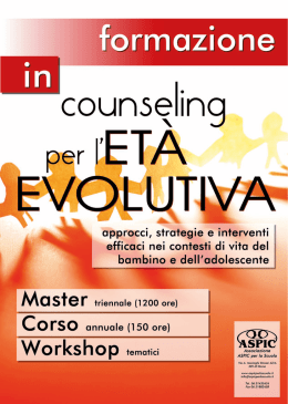 Master in Counseling Et&agrave; Evolutiva