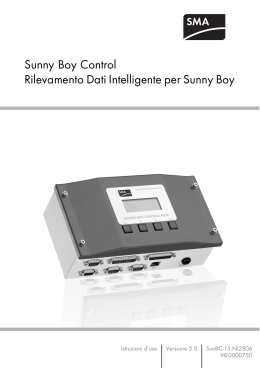 Sunny Boy Control - Rilevamento Dati Intelligente per