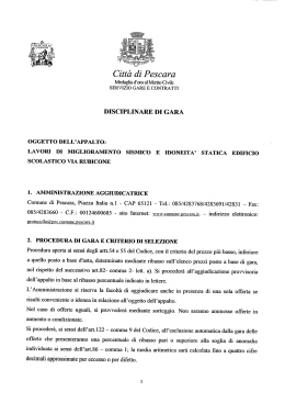 disciplinare - Comune di Pescara