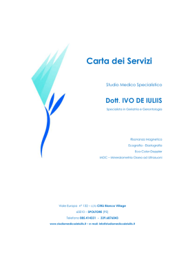Carta dei Servizi - Studio Medico De Iuliis
