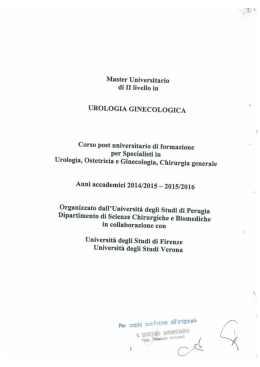 regolamento urologia - Universit&agrave; degli Studi di Perugia