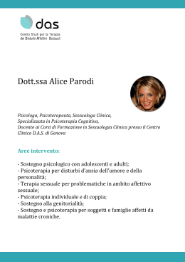 Dott.ssa Alice Parodi - Centro Clinico D.A.S.