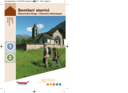 Sentieri storici - Valle di Blenio