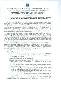 apri bando - Soprintendenza Beni Architettonici e Culturali del