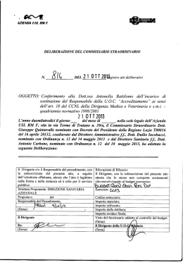 OGGETTO: Conferimento alla Dott.ssa Antonella