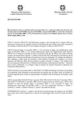 Decreto DEC/RAS/65/2006