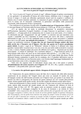 Alcuni nodi da sciogliere