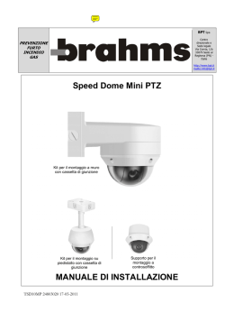 Speed Dome Mini PTZ MANUALE DI INSTALLAZIONE