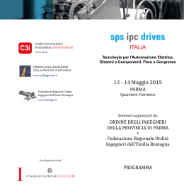 sps ipc drives - Ordine degli Ingegneri della provincia di Parma