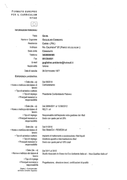 curriculum - Comune di Marineo