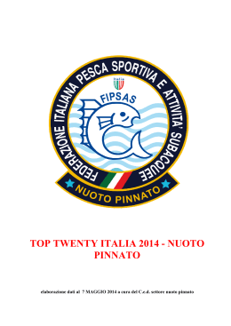 top twenty italia 2014 - nuoto pinnato