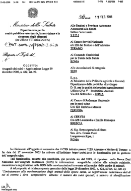 NOTA MINISTERIALE del 13-02-2006