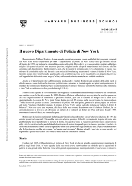 Il nuovo Dipartimento di Polizia di New York