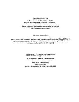 Documento informativo ex art. 71 Reg. Emit.