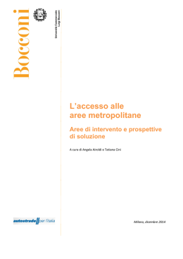 L`accesso alle aree metropolitane