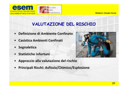 VALUTAZIONE DEL RISCHIO - Scuola Edile Bresciana