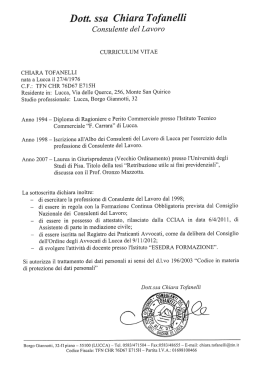 Dott. ssa Chiara T ofanelli