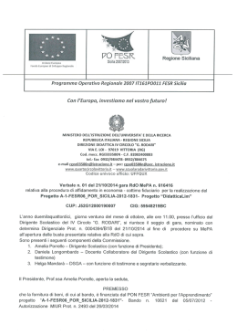 Verbale n. 01 del 21/10/2014 gara RdO MePa n 616416