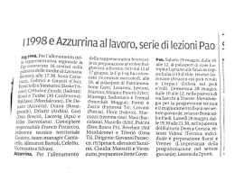 I 1998 e Azzurrina al lavoro... Messaggero Veneto / Giornale del